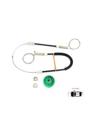 Resim Audi A6 C4 4A 1994-1998 100 C4 4/5 Kapı İçin Ön Sağ Cam Kriko Set 