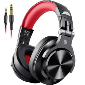 Resim OneOdio A71 Studio HiFi Kulak Üstü Kulaklık - 40kHz Hi-Res Audio, Çift Jak Girişli (3.5mm/6.35mm) Kırmızı 