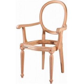 Resim Masifart Renuld Tornalı Kollu Sandalye Cilasız Ham Ham 