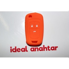 Resim Opel Uyumlu Astra Insignia Corsa Silikon Anahtar Kılıfı Turuncu Renk 