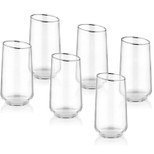 Resim Gina Su Bardağı Uzun Gümüş 6lı Set The Mia