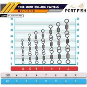 Resim Portfish Bl-1019 Zincir Fırdöndü (3 Lü) (439850890) 