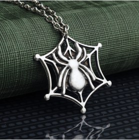 Resim idolavm Spider Web Örümcek Ağı Erkek Kolye Takı Aksesuar K24 T5 