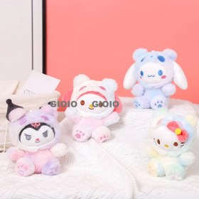 Resim Silver1 Iyi Şanslar Bebek Sevimli Karikatür Peluş Bebek Çanta Kolye Kız Öğrenci Bebek Asılı Anahtar (Yurt Dışından) 