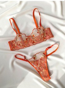 Resim La Linaa Flora Portakal Kadın Bralet Takım-turucu Turuncu 