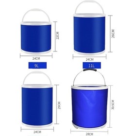 Resim Pazly 3 Adet 13l Araba Katlanır Teleskopik Kova Taşınabilir Araba Yıkama Özel Kova Açık Seyahat Balıkçılık Kovası 