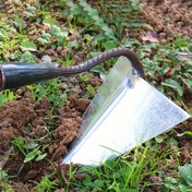 Resim 1 Adet Dayanıklı Metal Bahçe Çapa - 29.01cm V-Şekilli Bıçaklı Elde Taşınabilir Çapalama Aracı, Kolay Toprak Gevşetme & Kök Çıkarma, Dikim & Yetiştirme için Pürüzsüz Sap, Temel Bahçe Ekipmanı, Bahçe Aletleri 