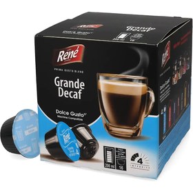 Resim Grande (Kafeinli) - Café René Dolce Gusto için 16 kapsül. 