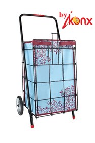 Resim BYİKONİX Metal Tekerlekli 6ml Kalın Telli Büyük Boy Pazar Arabası 95 x 95 