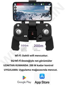 Resim Marsel oyuncak Drone 4k Full Hd Taşıma Çantalı Havada Sabit Kalabilen Kameralı Profesyonel 3 km menzil GPRS 
