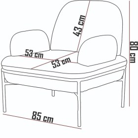 Resim Lumodi Mobilya Aster Cafe, Ofis, Büro, Balkon, Otel , Lobi, Tekli Berjer Koltuk 