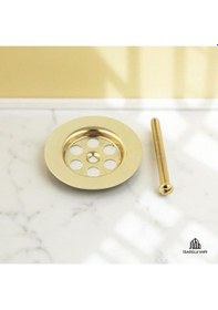 Resim İsaoğlu Yapı Gold Lavabo Gideri Altın Sifon Süzgeç Gold Vida Dahil Gold Altın 