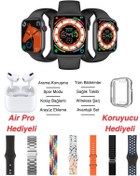 Resim Fırsat7 HX Series 9 Suit Max Akıllı Saat | Bluetooth Kulaklık, 7 Kordon Hediyeli Koruyucu Hediyeli 