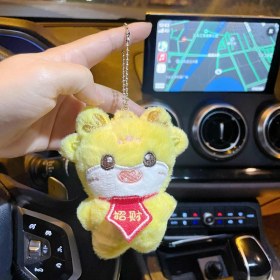 Resim Silver1 Yeni Iyi Şanslar Maskot Peluş Bebek Kolye Sevimli Küçük Ejderha Karikatür Bebek Çanta Çekicilik Anahtarlık Küçük Kolye (Yurt Dışından) 