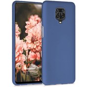 Resim Matte Silicone Xiaomi Redmi Note 9s Kılıf Lacivert Microsonic