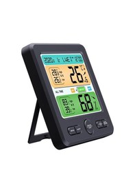 Resim Ganzhoushop Ve Ts-6211-w Tipi Termometre Sones Saat Renkli Kapalı Higrometre Ev Elektronik Ekranlı Dijital Büyük Alan Mj Akıllı 