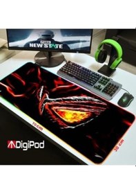 Resim Rgb Oyuncu Mousepad Rgb Gaming Oyuncu Mouse Pad Kaymaz Taban 70 X 30 4mm 