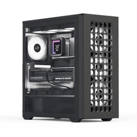 Resim Aerocool D502a 4x12cm A-rgb Fanlı, Şık Mesh Ön Panel, Tempered Ca 