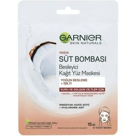 Resim Garnier Süt Bombasi Besleyici Kağıt Yüz Maskesi 