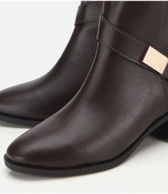 Resim Hotiç Kadın Kahverengi Metal Detaylı Bilekte Düz Bot 01boh314860a480 01boh314860a480 Kahverengi 