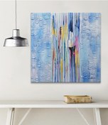 Resim Dokulu Büyük Boy El Yapımı Yağlı Boya Tablo 133x132cm 