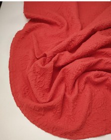 Resim Kırmızı Renkte Dokumasından Desenli Kumaş En: 130cm-10688 Kırmızı 