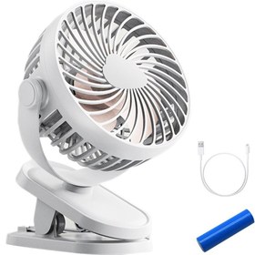 Resim Hainan Shenda Klipsli Ultra Sessiz Mini USB Fan - Beyaz (Yurt Dışından) 