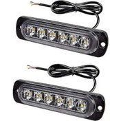Resim Pazly 6 Led Acil Durum Flaş Lambası 2'li Paket - Amber 3000k, Ip67 Su Geçirmez, 9-30v Geniş Voltaj, Uzun Menzilli Işıklama 