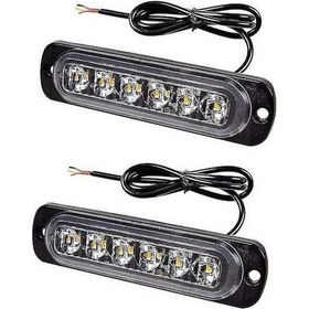 Resim Pazly 6 Led Acil Durum Flaş Lambası 2'li Paket - Amber 3000k, Ip67 Su Geçirmez, 9-30v Geniş Voltaj, Uzun Menzilli Işıklama 