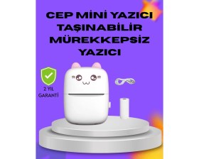 Resim Zero Land Hnrlishp Kablosuz Mini Cep Yazıcısı Bluetooth Destekli 1200MAH Bataryalı 