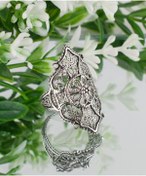 Resim Filigran Silver 925 Ayar Gümüş Otantik El Işçiliği Telkari Papatya Tasarım Çiçek Tasarım Kadın Yüzük 