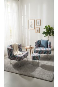 Resim AY CONCEPT Elegance 2'li Çay Seti Berjer Ve Puf Takımı 