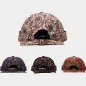 Resim Paisley Baskı Vintage Docker Şapka Klasik Unisex Bere Hip Hop Kafatası Kap Kadınlar Erkekler Için Hafif Hafif Bere 