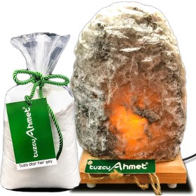 Resim Tuzcu Ahmet 7-8 kg Çankırı Doğal Tuz Lamba 1 kg Kaya Tuzu Hediyeli 
