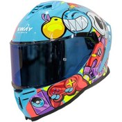 Resim Sway KASK SW 867 GAMER Gloss BLUE Full Face 