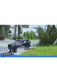 Resim Şarjlı 1:10 Rc Dev Off-road Araba 15km/h Hızlı Arazi Aracı 40 Cm - Mavi 