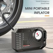 Resim Taşınabilir Araba Hava Kompresörü Pompası ile LED Işık - Otomatik Lastik Şişirici Arabalar, Motosikletler, Bisikletler için, 12V DC Fişi, Siyah, Pil Dahil Değil, Dijital Basınç Göstergesi ve Ayarlanabilir Ayarlar ile Dayanıklı Tasarım, Bisiklet Pompası | Taşınabilir Kompresör | Şık Siyah Bitişli, Araba Lastikleri için Hava Pompası 