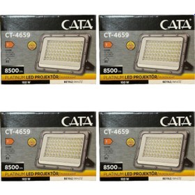 Resim Cata Ct-4659 100w 6500k Beyaz Işık Led Projektör 4 Adet 