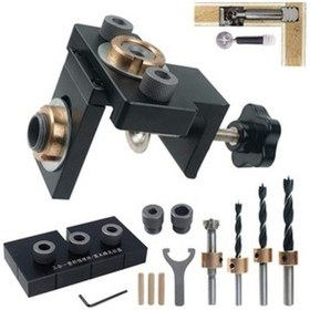 Resim Lijinxu 3'ü 1 Arada Bulucu Delgeç Dübel Jig Kiti Üniversal 