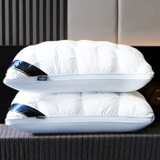 Resim 5 Yıldızlı Otel Kalitesinde Yastık, 48.26x73.66 cm - Derin Uyku Boyun Desteği, Tüm Mevsimler İçin Çökmez Yüksek Yastık Çekirdeği, Alerjik Olmayan Polyester Kılıf, Makinede Yıkanabilir, Aile Yatak Odaları ve Karavan Yatakları için Uygun 