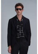 Resim Lufian Mex Spor Erkek Blazer Ceket Slim Fit Siyah Siyah 111140168100100 Siyah 
