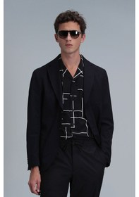 Resim Lufian Mex Spor Erkek Blazer Ceket Slim Fit Siyah Siyah 111140168100100 Siyah 