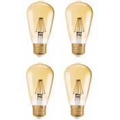 Resim Osram Vintage 4W (37W) Flamentli Armut Rustik Led Ampul Sarı Işık (4 Adet) 