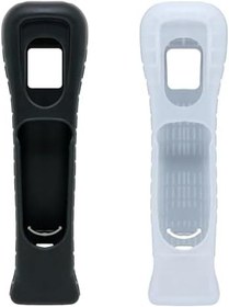 Resim yueton Nintendo Wii Motion Plus Uzaktan Kumanda için 2 adet Siyah ve Beyaz Yedek Genişletilmiş Silikon Koruyucu Kılıf 