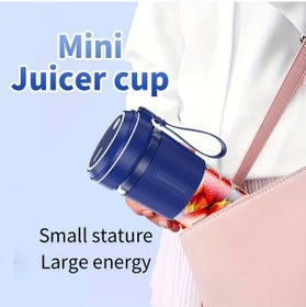 Resim Globalbloom Usb Şarjlı Taşınabilir Mini Blender - Yükseltilmiş Mavi, 300-500ml, Dijital Ekran, Çelik Bıçak 