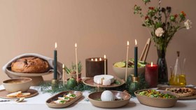 Resim MOCHA STONEWARE GONDOL BÜYÜK BOY SERVİS TABAĞI 