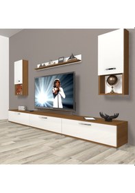 Resim Decoraktiv Eko 270da Slm Tv Ünitesi Tv Sehpası Ceviz - Beyaz 