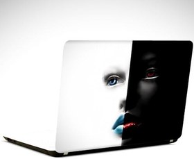Resim Yüz Siyah Beyaz Laptop Sticker 19 Inch (40,5X27Cm) 