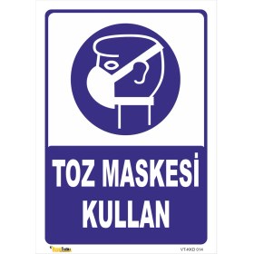 Resim Vizyon Trafik Toz Maskesi Kullan Levhası 