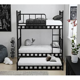 Resim Dzgn Home Zambak Yavrulu Genç Çocuk Odası Metal Ranza ve Karyola 